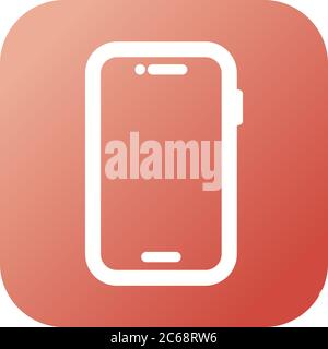 Unique Smartphone Glyph Vector Icon Stock Vector