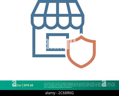 Shop, Store Icon Vector Logo Template Illustration Design. Editable Vector EPS 10. Stock Vector