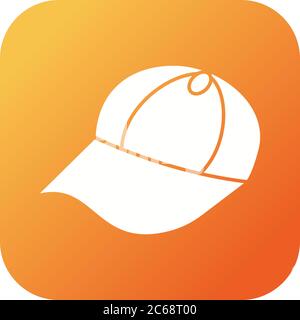 Unique Summer Cap Vector Glyph Icon Stock Vector