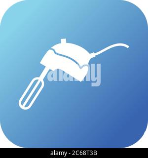 Unique Mixer Glyph Vector Icon Stock Vector