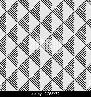 Seamless abstract striped patterns with elements of triangles Stock Vector