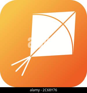 Unique Kite Vector Glyph Icon Stock Vector