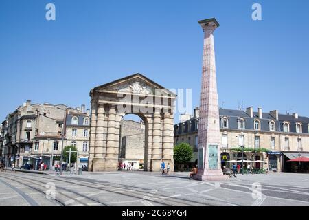 Bordeaux , Aquitaine / France - 11 25 2019 : square victory Place de la Victoire in Bordeaux city france Stock Photo