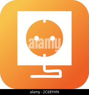 Unique Socket Vector Glyph Icon Stock Vector