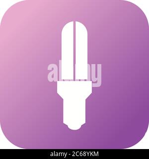 Unique Energy Saver Bulb Vector Glyph Icon Stock Vector