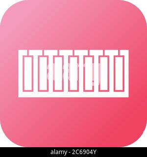 Unique Piano Keys Vector Glyph Icon Stock Vector