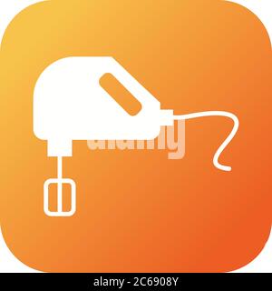 Unique Mixer Vector Glyph Icon Stock Vector