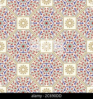 Vintage decorative elements. Hand drawn background. Islam, Arabic, Indian, Ottoman motifs. Perfect for printing on fabric or paper, ceramic tile. Stock Vector