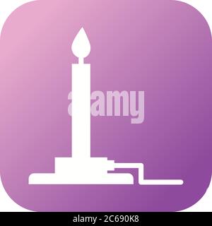 Unique Bunsen Burner Vector Glyph Icon Stock Vector