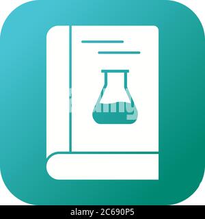 Unique Chemistry Book Vector Glyph Icon Stock Vector