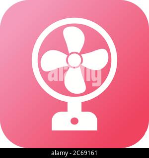 Unique Fan Vector Glyph Icon Stock Vector