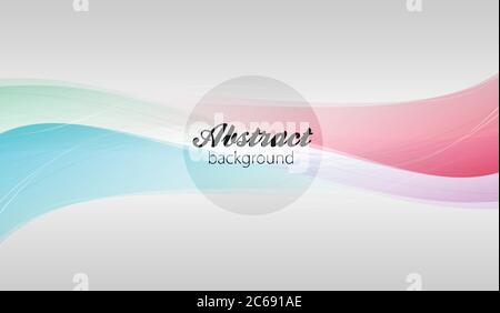 Abstract vector background, transparent waved lines for brochure, website, flyer design. Stock Vector