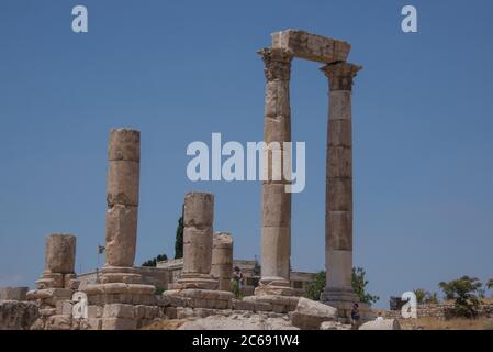 Asia, Middle East, Jordan, Amman, The Citadel Stock Photo