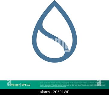 Drop Water Ornamental Icon Vector Logo Template Illustration Design. Editable Vector EPS 10. Stock Vector