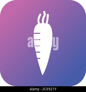 Unique Radish Vector Glyph Icon Stock Vector