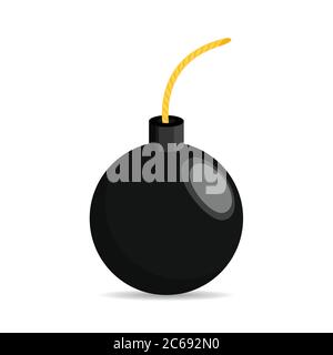 Icon of Bomb. Flat style Stock Vector