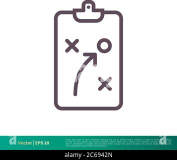 Planning Strategy Clipboard Icon Vector Logo Template Illustration Design. Editable Vector EPS 10. Stock Vector