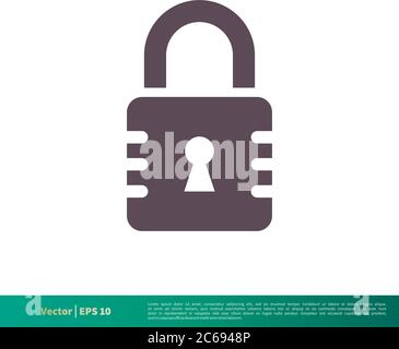 Padlock Icon Vector Logo Template Illustration Design. Editable Vector EPS 10. Stock Vector