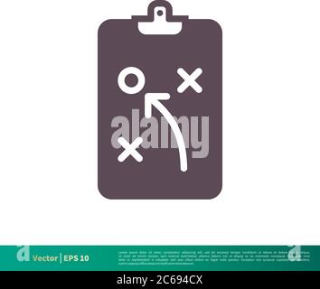 Planning Strategy Clipboard Icon Vector Logo Template Illustration Design. Editable Vector EPS 10. Stock Vector