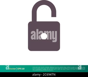 Padlock Icon Vector Logo Template Illustration Design. Editable Vector EPS 10. Stock Vector