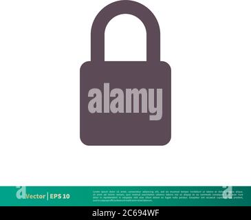 Padlock Icon Vector Logo Template Illustration Design. Editable Vector EPS 10. Stock Vector