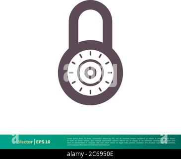 Padlock Icon Vector Logo Template Illustration Design. Editable Vector EPS 10. Stock Vector