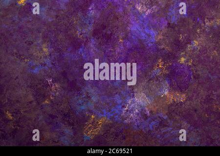 Purple oil paint mixed. Abstract texture. Place for text. Stock Photo