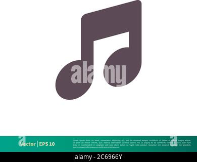 Music Note Icon Vector Logo Template Illustration Design. Editable Vector EPS 10. Stock Vector