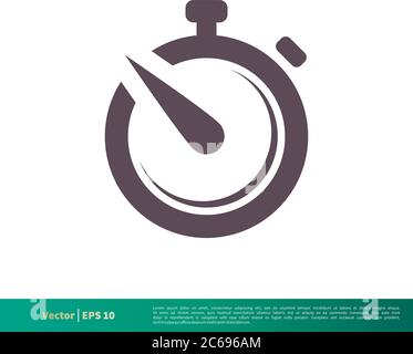 Stopwatch Icon Vector Logo Template Illustration Design. Editable Vector EPS 10. Stock Vector