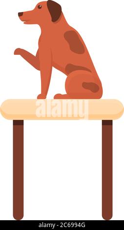 Dog on groomer table icon. Cartoon of dog on groomer table vector icon for web design isolated on white background Stock Vector