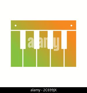 Unique Piano Vector Glyph Icon Stock Vector