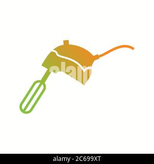 Unique Mixer Glyph Vector Icon Stock Vector