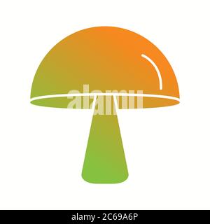 Unique Mushroom Vector Glyph Icon Stock Vector