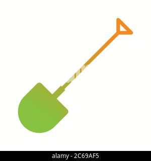 Unique Shovel Vector Glyph Icon Stock Vector