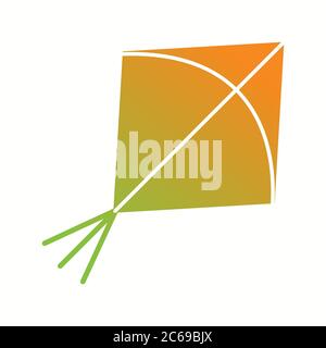 Unique Kite Vector Glyph Icon Stock Vector