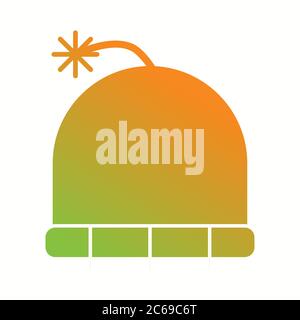 Unique Winter Cap Vector Glyph Icon Stock Vector