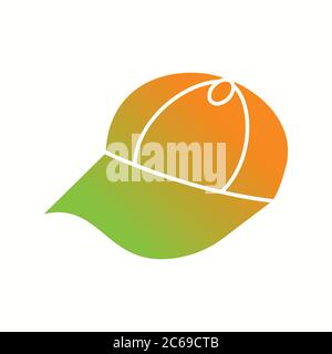 Unique Summer Cap Vector Glyph Icon Stock Vector