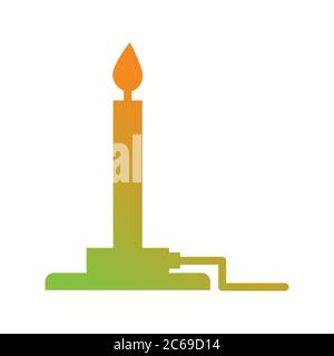 Unique Bunsen Burner Vector Glyph Icon Stock Vector