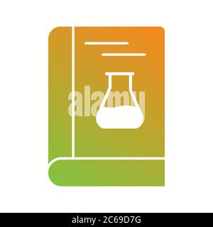 Unique Chemistry Book Vector Glyph Icon Stock Vector