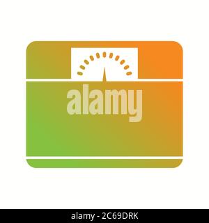 Unique Weighing Machine Vector Glyph Icon Stock Vector