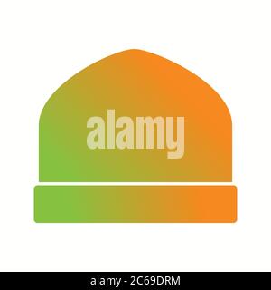 Unique Knitted Cap Vector Glyph Icon Stock Vector