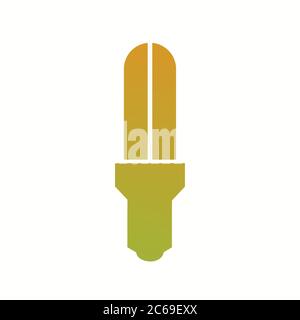 Unique Energy Saver Bulb Vector Glyph Icon Stock Vector