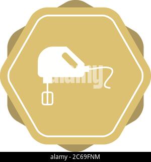 Unique Mixer Vector Glyph Icon Stock Vector