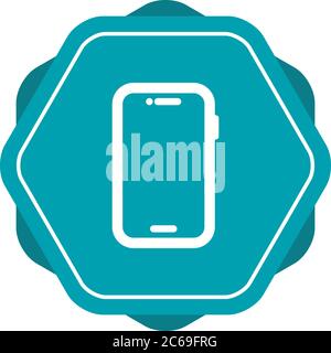 Unique Smartphone Glyph Vector Icon Stock Vector