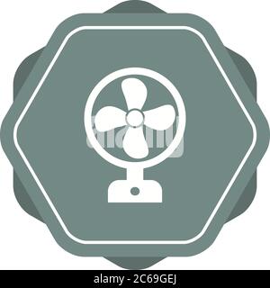 Unique Fan Vector Glyph Icon Stock Vector