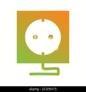 Unique Socket Vector Glyph Icon Stock Vector