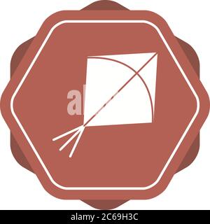 Unique Kite Vector Glyph Icon Stock Vector