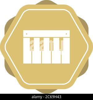 Unique Piano Vector Glyph Icon Stock Vector