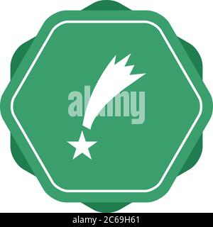 Unique Star Falling Vector Glyph Icon Stock Vector