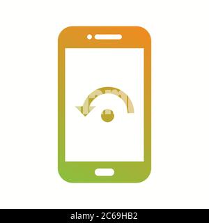 Unique Restart Phone Vector Glyph Icon Stock Vector